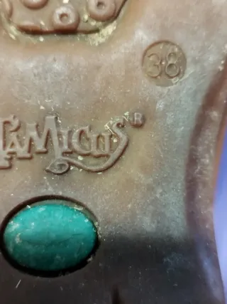 Zapatos de piel unisex marrones talla 38