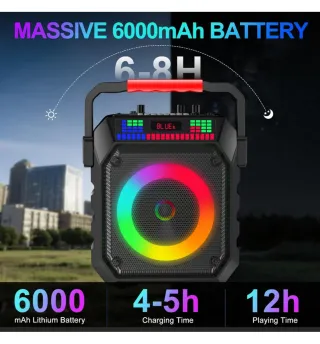 Altavoz Karaoke Socodox Negro Multicolor