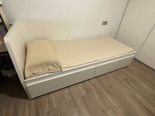 Cama individual (tipo diván, sofá), con 2 cajones