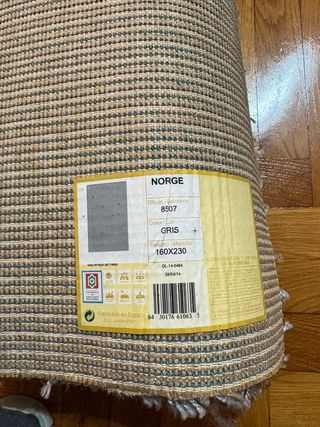 Alfombra gris pelo corto 1,60x2,30