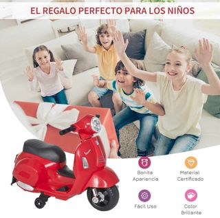 Moto Vespa Infantil Roja
