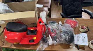 Moto Vespa Infantil Roja