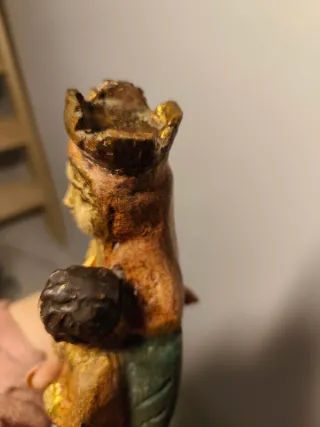 Antigua escultura Virgen Madera Talla