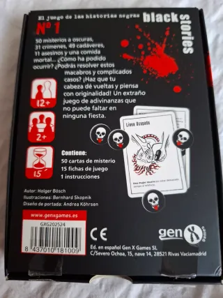 Black Stories N°1 Juego Misterio