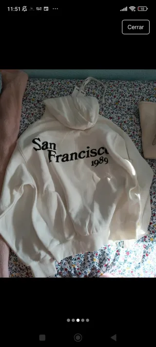 Lote 2 sudaderas Fila beige y blanca