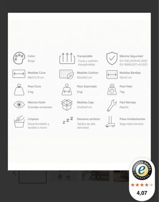 Minicuna Nidus casi nueva + móvil regalo