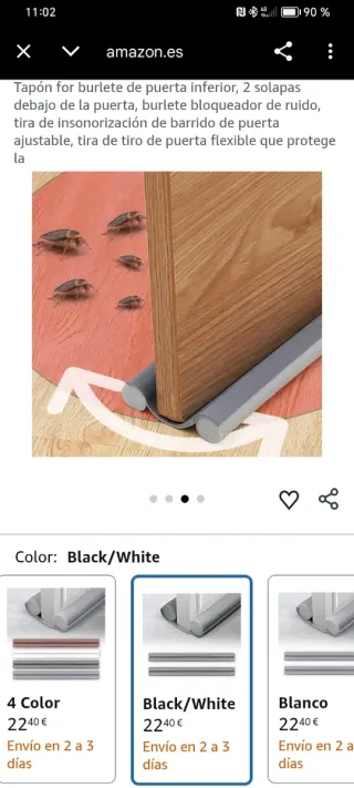 2 Burletes Puerta Antipolvo Insectos Adaptable