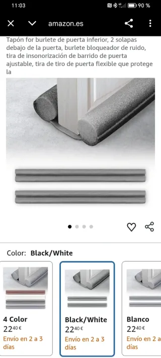 2 Burletes Puerta Antipolvo Insectos Adaptable