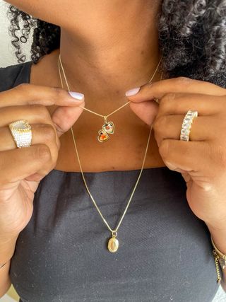 Collar Corazón Bañado en Oro