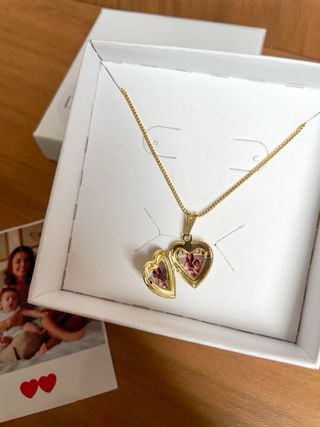 Collar Corazón Bañado en Oro