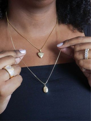 Collar Corazón Bañado en Oro