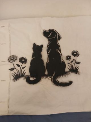 Arte Murale Cane e Gatto Nero Acrilico