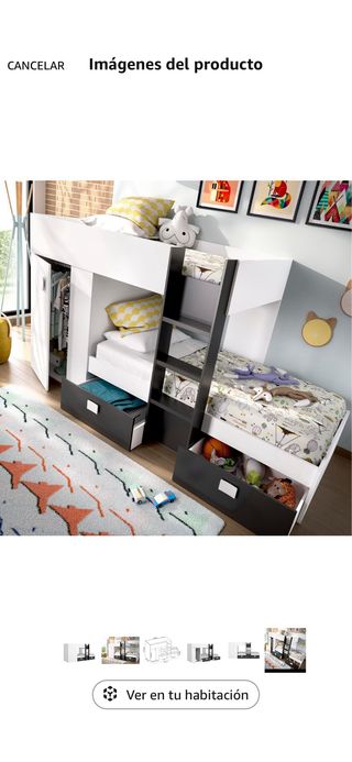 Cama tren con armario