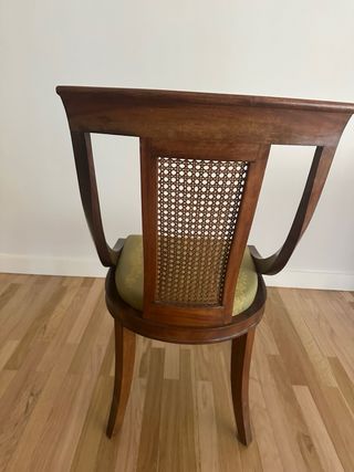 Mesa comedor redonda madera extensible + 4 sillas