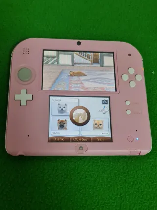 Nintendo 2DS Rosa + Funda Luigi + Cargador