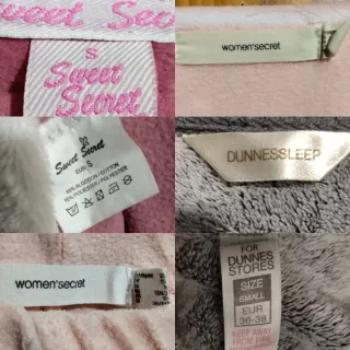 Pijamas Dunnes y Woman Secret 3 x 20€