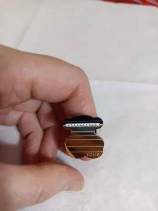 Anillo Tous Oso Negro y Dorado