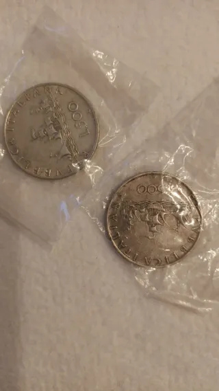 2 Monete Argento 500 Lire Caravelle