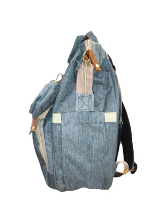 Mochila Pañalera Multifuncional Gris y Amarilla