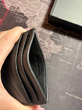 Portacarte YSL nero e argento