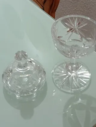 Bombonera de cristal antigua