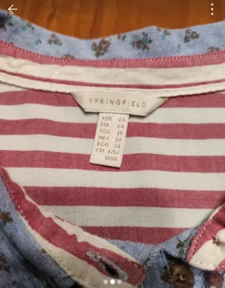 Camisa vaquera floral azul