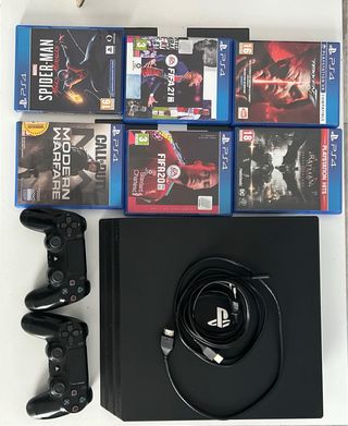 PS4 Pro 1TB + 2 Mandos + 6 Juegos