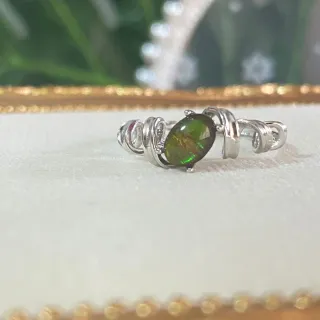 Anillo Ammolita plata