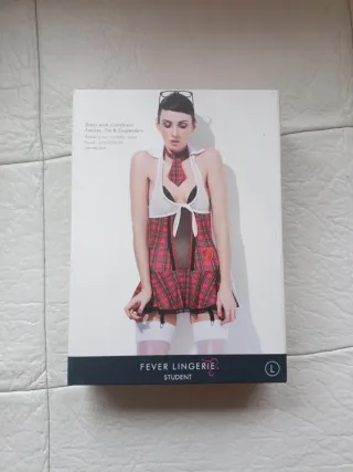 Body Monja con Ligas Fever Lingerie Talla L