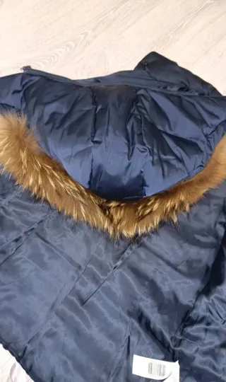 Chaqueta azul mujer con capucha