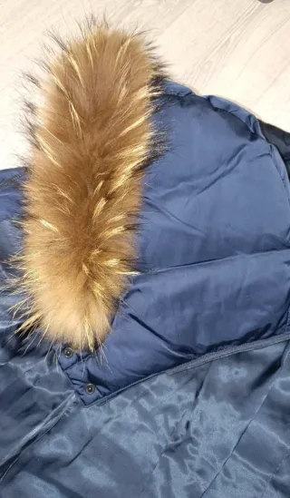 Chaqueta azul mujer con capucha