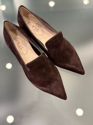 Mocassini VSL marroni in camoscio