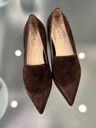 Mocassini VSL marroni in camoscio