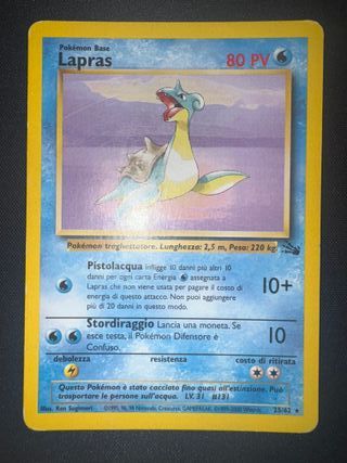 Lapras Base 25/62 Carta Pokémon Fossil