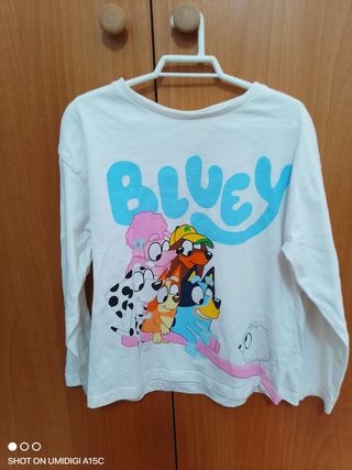 Camiseta Zara Bluey Manga Larga 4-5 Años