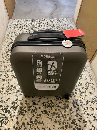 Maleta de cabina Gabol gris 55x40cm NUEVA
