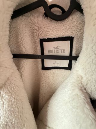 Chaqueta Hollister Negra con Borrego Talla L