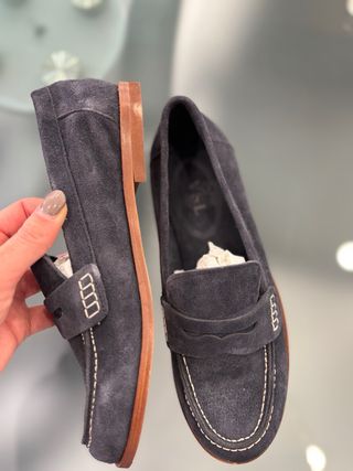 Mocassini VSL blu scamosciati