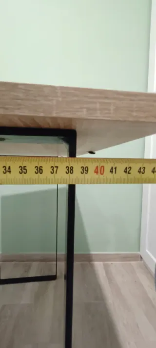 Mesa de escritorio/auxiliar madera y metal