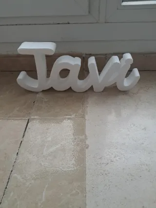 Letras decorativas Javi corcho