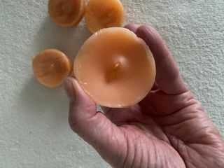 Lote 6 Candele Galleggianti Arancioni