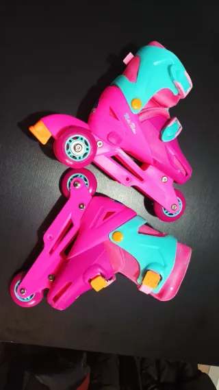 Patines Moller Roller Niña Rosas Talla 31 - 34