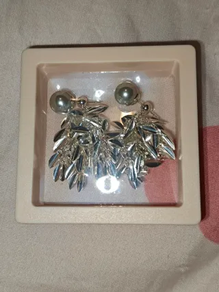 Pendientes plateados