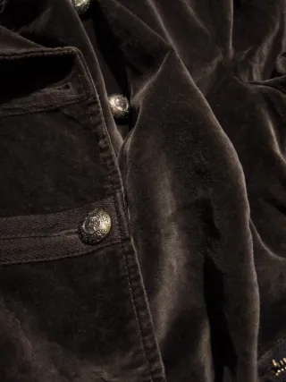 Cazadora marrón de terciopelo