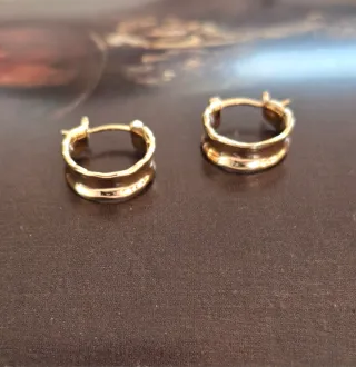 Pendientes Aro Baño Oro 18k Plata