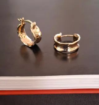 Pendientes Aro Baño Oro 18k Plata