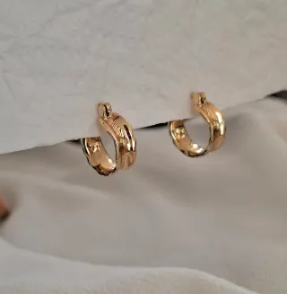 Pendientes Aro Baño Oro 18k Plata