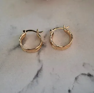 Pendientes Aro Baño Oro 18k Plata