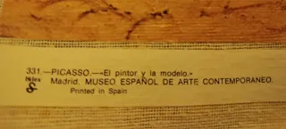 Lámina Picasso El Pintor y la Modelo