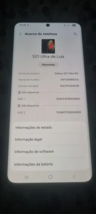 Samsung Galaxy S21 Ultra 5G Caixa